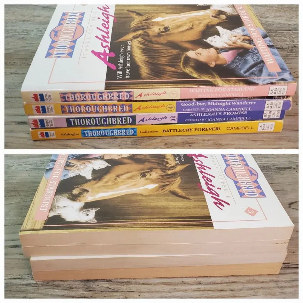 Lot of 4 Thoroughbred Ashleigh books Joanna Campbell YA Fiction Horse Books